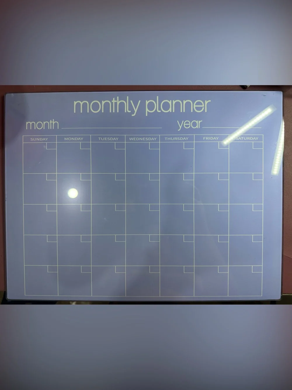 New Monthly Planner Glads Dry-Erase Board - Lavender